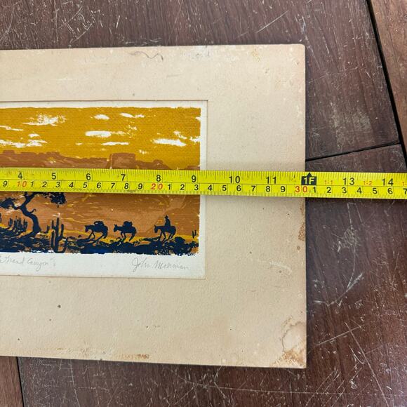 John Mosiman SIGNED The Grand Canyon Serigraph Print of Colorado 12 x 9 inches - Picture 9 of 9